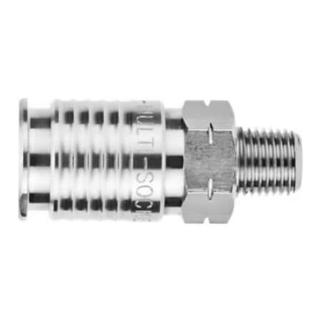 Alpha Technologies Aignep USA 1/4" Multisocket Stainless Steel x 1/4" Male NPTF 60191-04